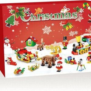 Christmas Tree Advent Calendar Building Blocks – 24-Day DIY Countdown STEM Toy